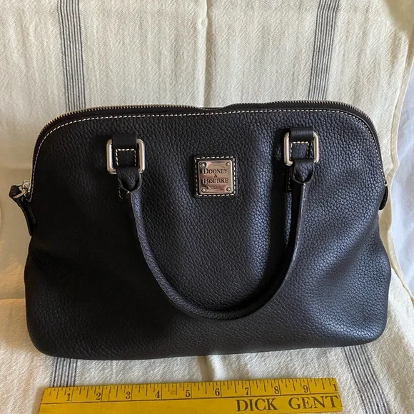 Dooney and Bourke Brown Pebble Leather Satchel - Picture 3 of 10